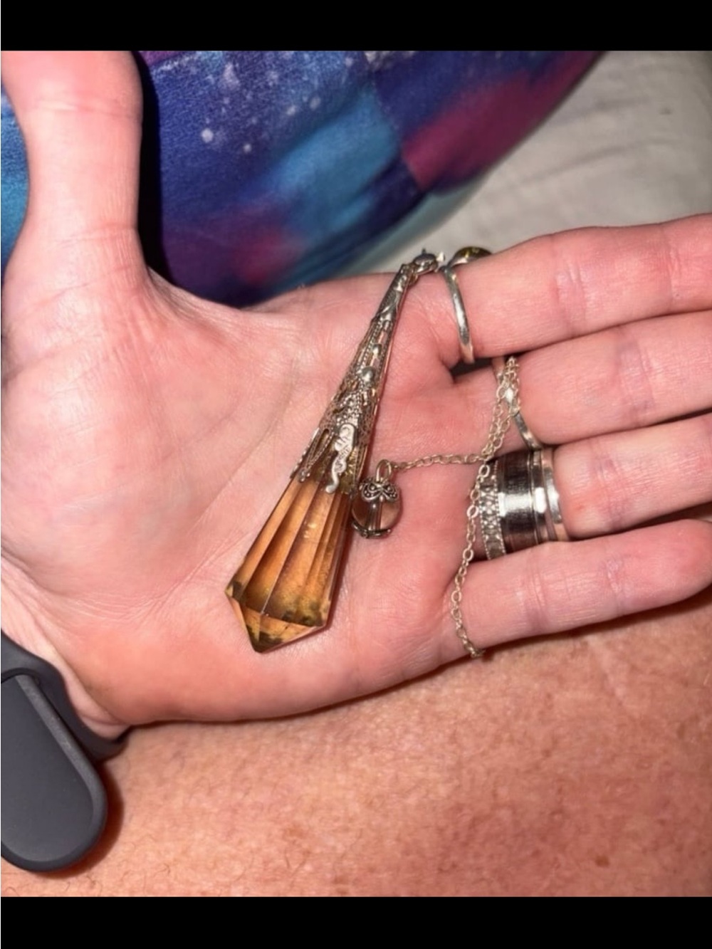 Whiskey citrine Vogel pendulum